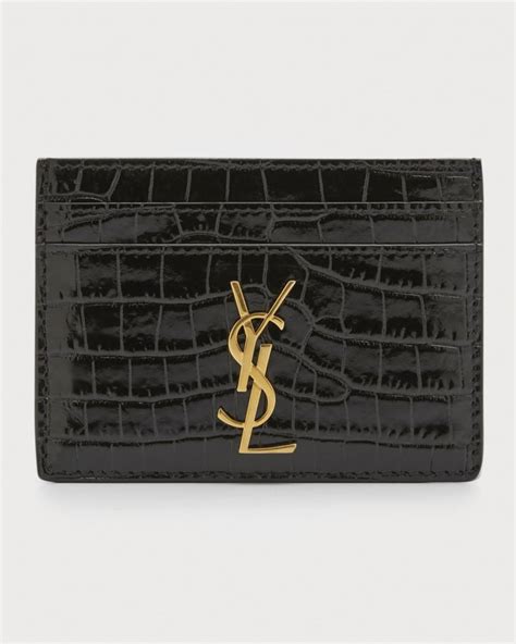 card case ysl croc|ysl card cases.